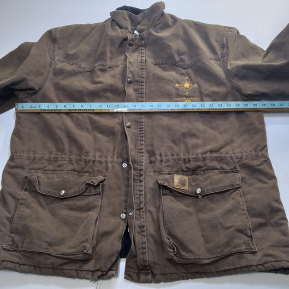 Vintage Union Made Carhartt Jacket double two way zipper 1999 Sz X Large - Picture 14 of 16